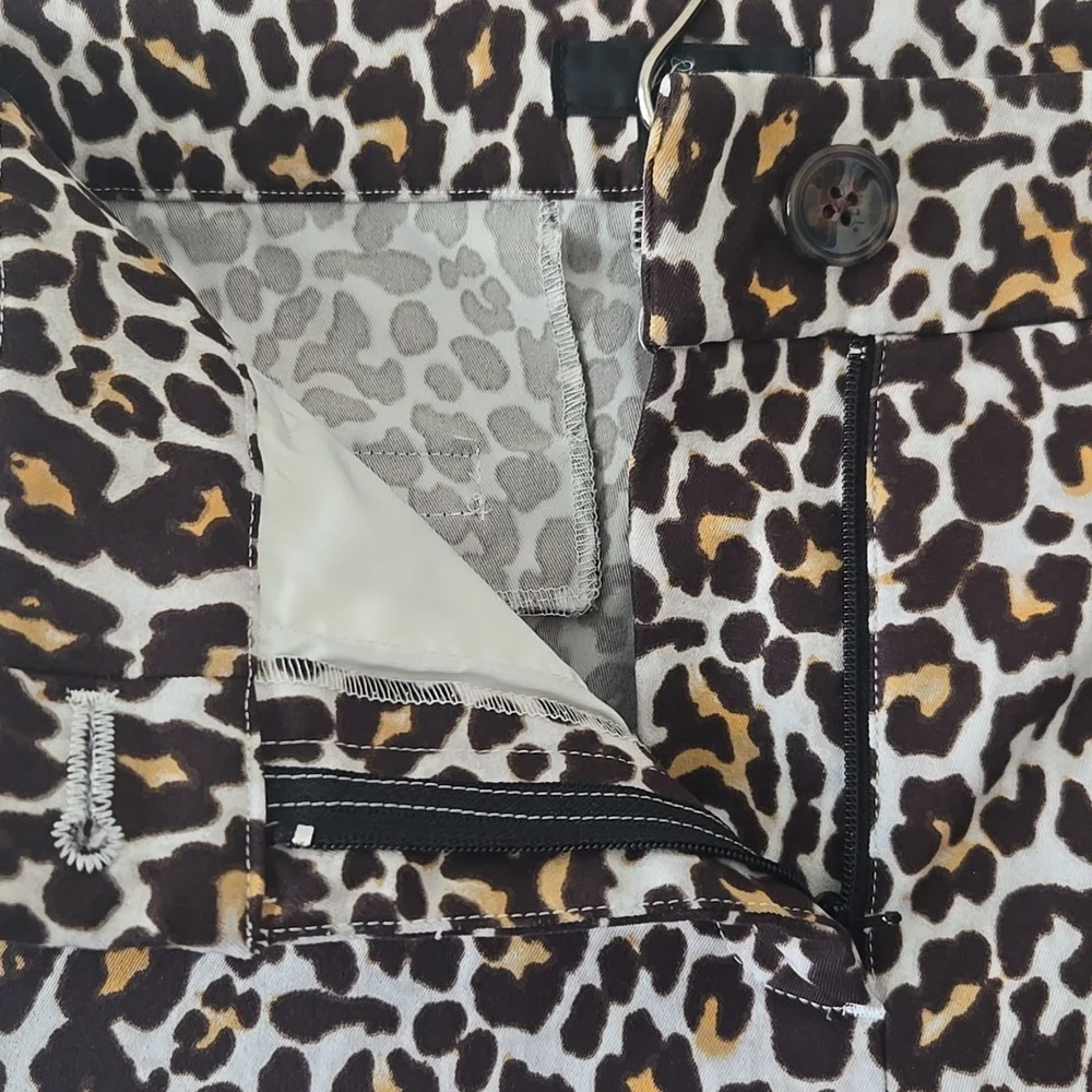 J.Crew Leopard Print High Rise Slim Ankle Pants Size 0